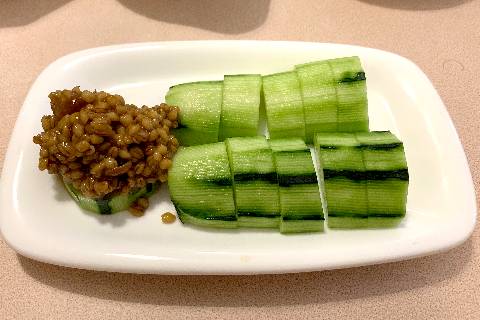 Miso Kyuri Japanese side dish with cucumber 