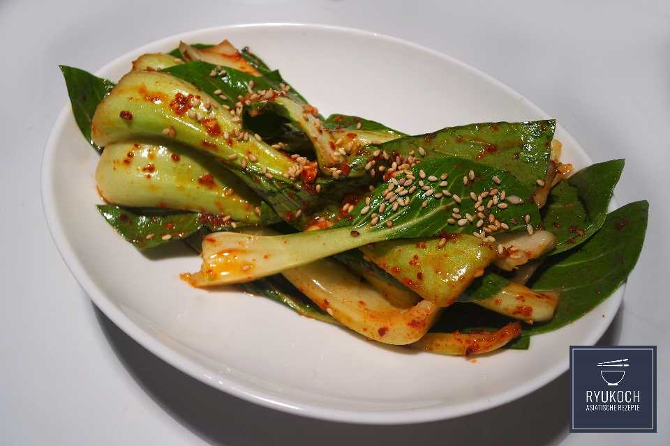 Pak Choi Salat koreanische Beilage Rezept japanische &amp; koreanische Rezepte